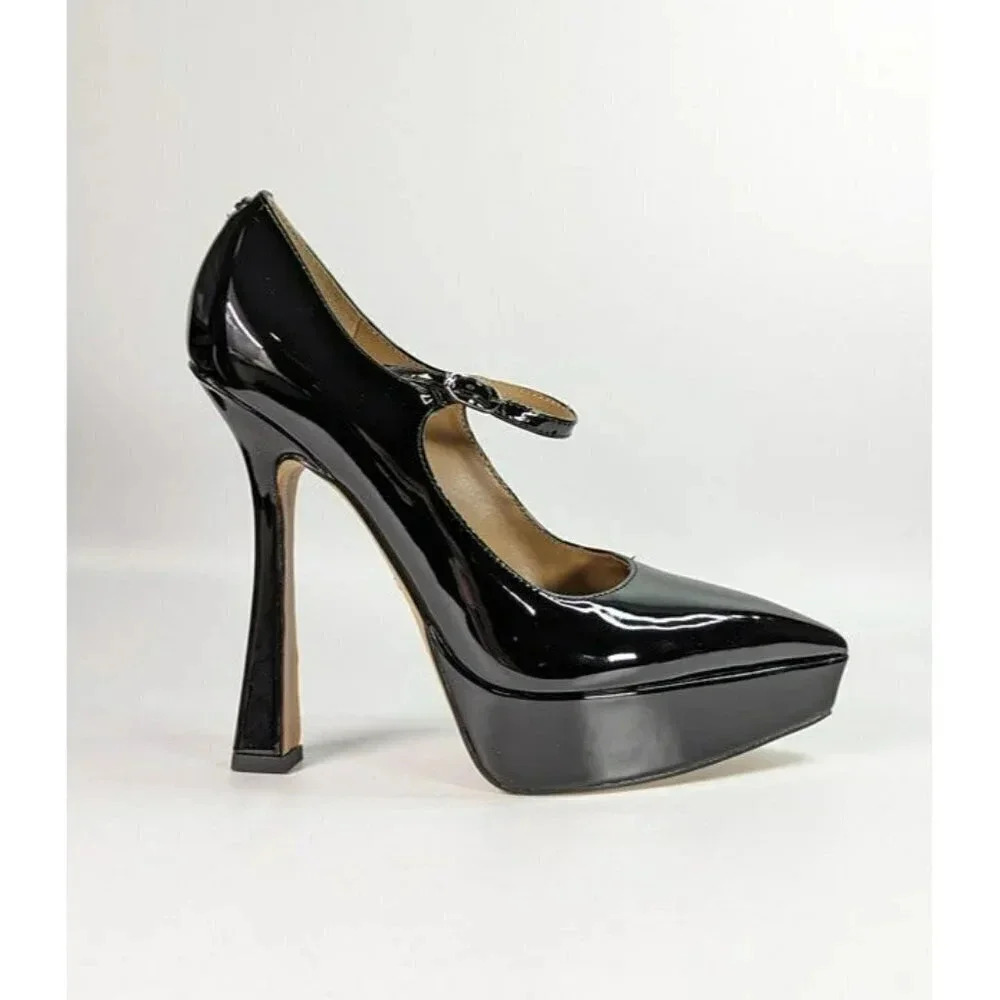 Sam Edelman Black Patent Mary Jane Platform Pumps - Picture 7 of 11
